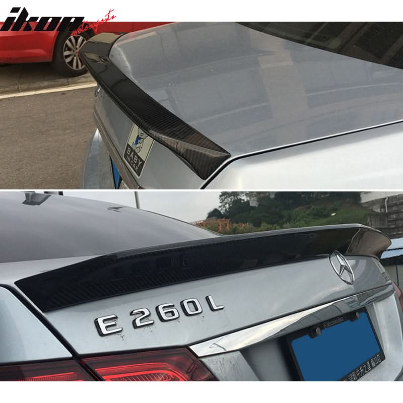 2010-2016 Benz E Class W212 V Style Rear Trunk Spoiler Carbon Fiber - Image 7