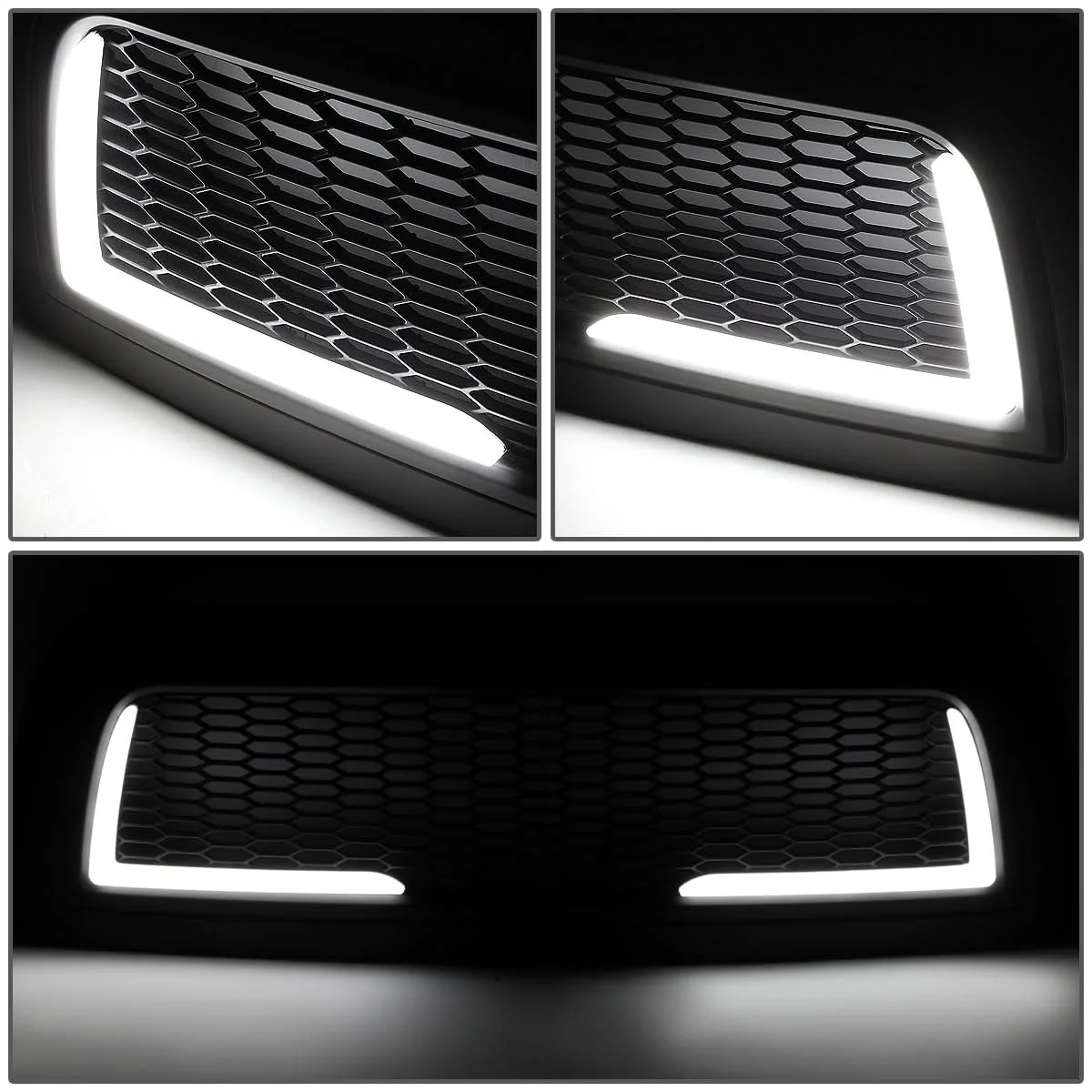 2010-2018 Dodge Ram 2500 3500 Honeycomb Mesh Grille with LED DRL - Image 5