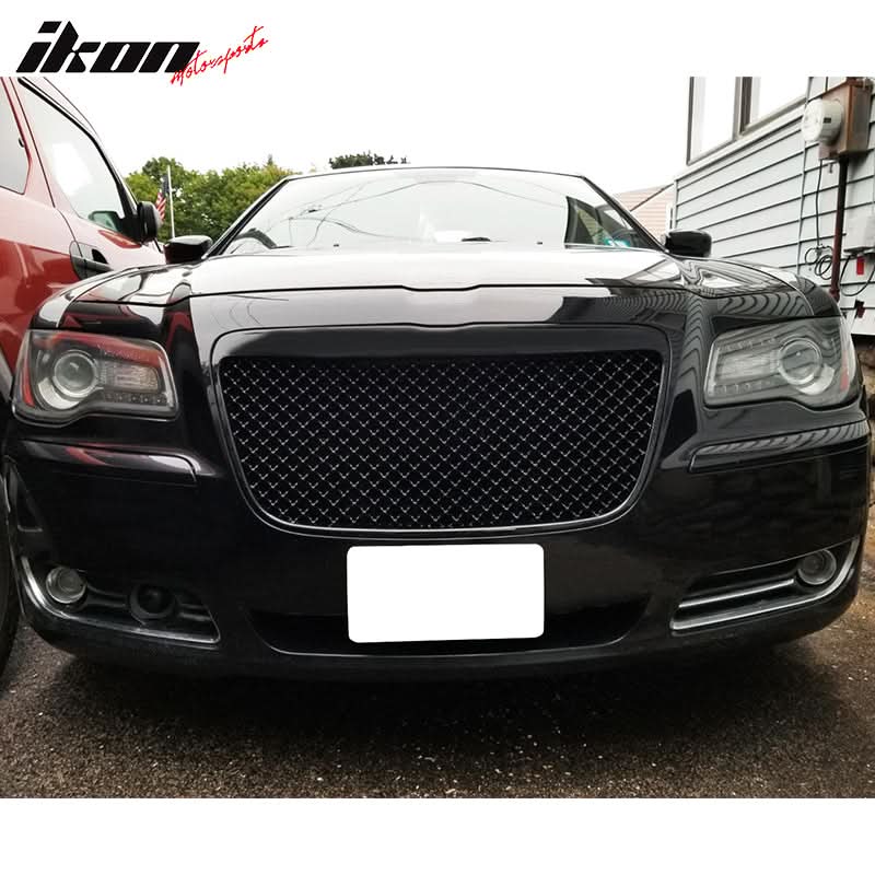 2011-14 Chrysler 300 300C Grill B Style Black Mesh Vehicle Grille ABS - Image 2