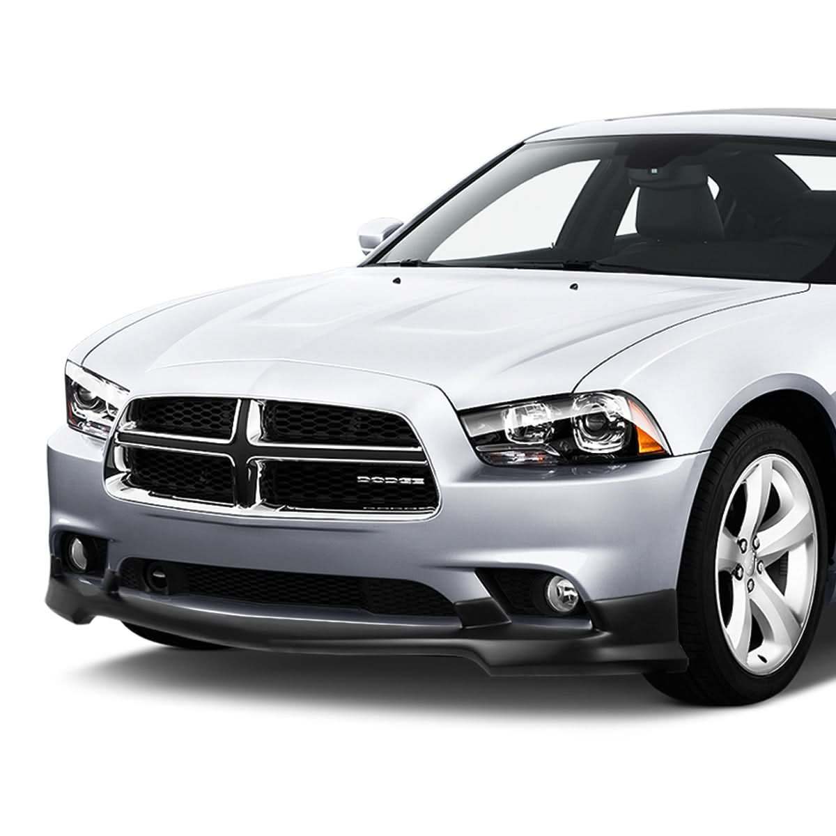 2011-2014 Dodge Charger Front Bumper Lip - Matte Black - Image 6