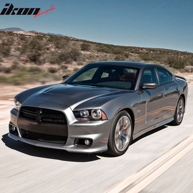 2011-2014 Dodge Charger Hood Replacement SRT 392 Style Aluminum Black - Image 2