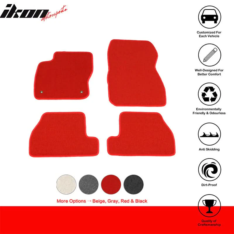 2011-2015 Ford Focus Car Floor Mats Carpet 4PC Nylon - Image 13