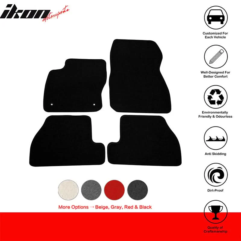 2011-2015 Ford Focus Car Floor Mats Carpet 4PC Nylon - Image 6