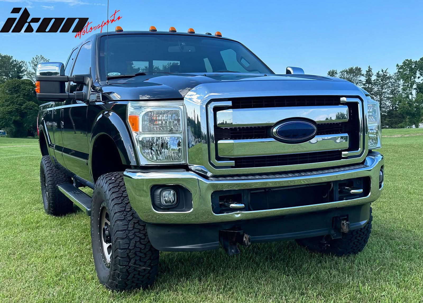 2011-2016 Ford F-250 OE Style Chrome Front Bumper Upper Grille ABS - Image 4