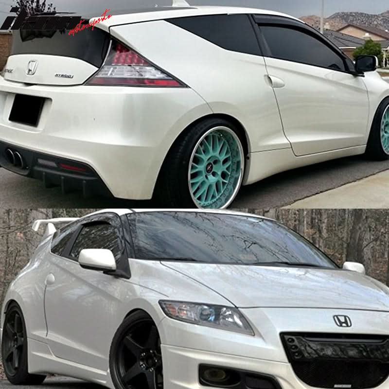 2011-2016 Honda CRZ Slim Style Smoke Window Visors Guards Acrylic - Image 2
