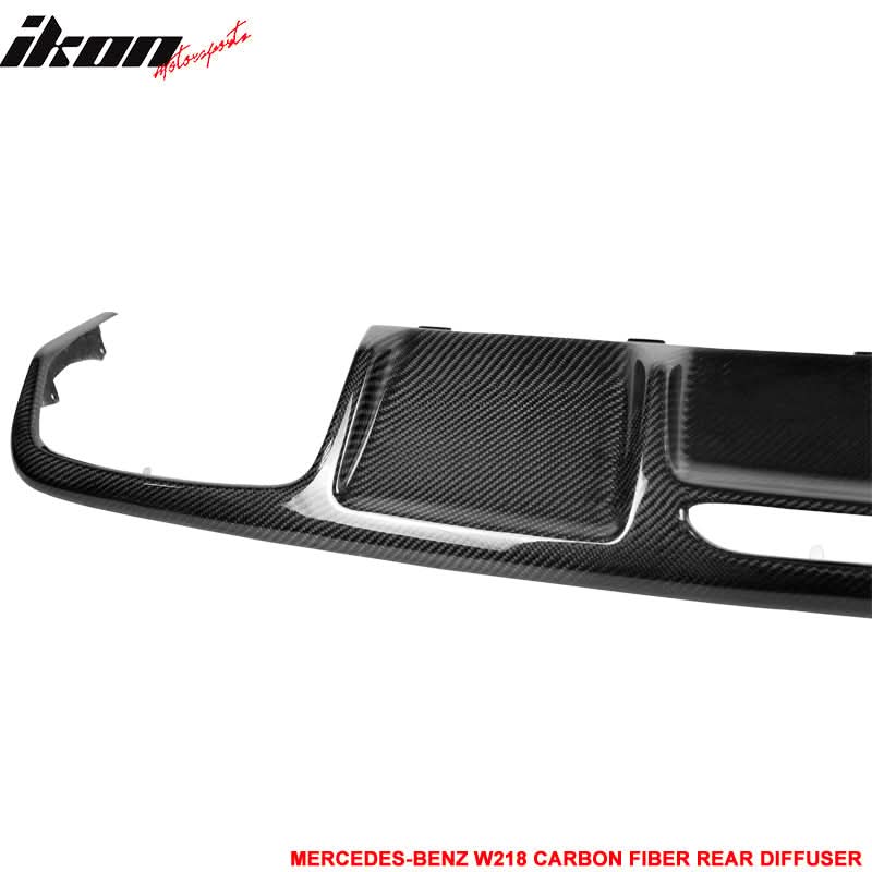 2011-2017 Benz CLS Class W218 Rear Bumper Lip Diffuser Carbon Fiber - Image 4