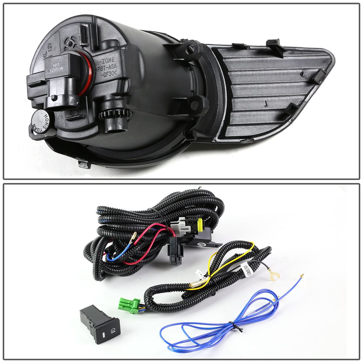 2011-2017 Toyota Sienna Fog Lights with Switch & Bezel H11 Amber - Image 6