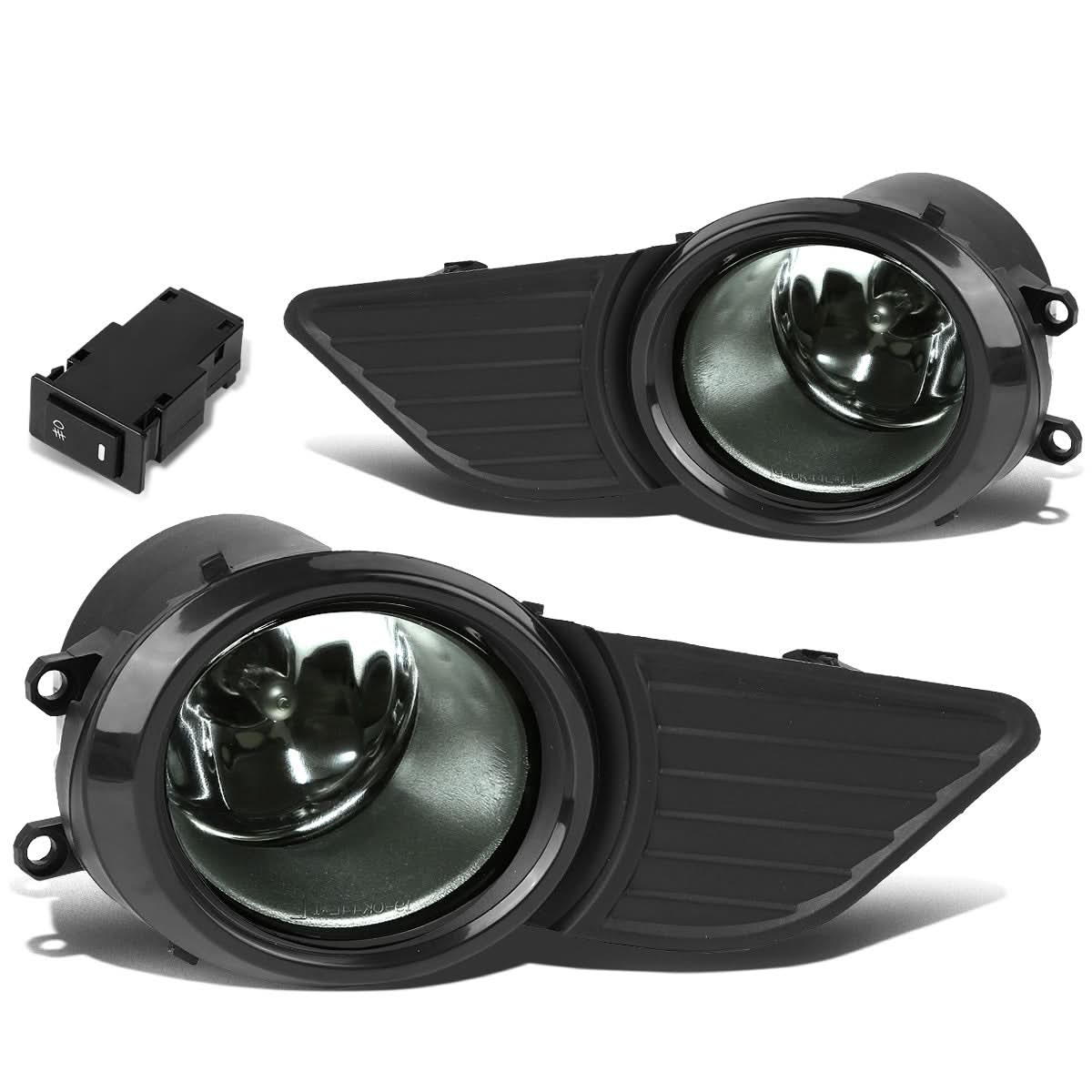 2011-2017 Toyota Sienna Fog Lights with Switch & Bezel - Smoke - Image 2