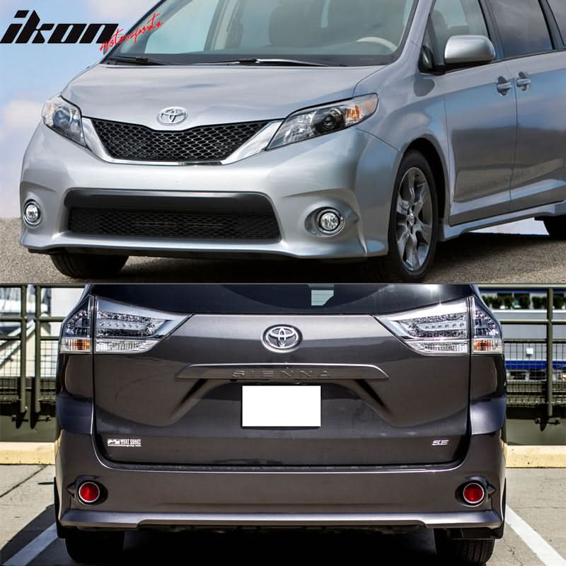 2011-2017Â Toyota Sienna Front Rear Bumper Cover Conversion Grill PP - Image 2