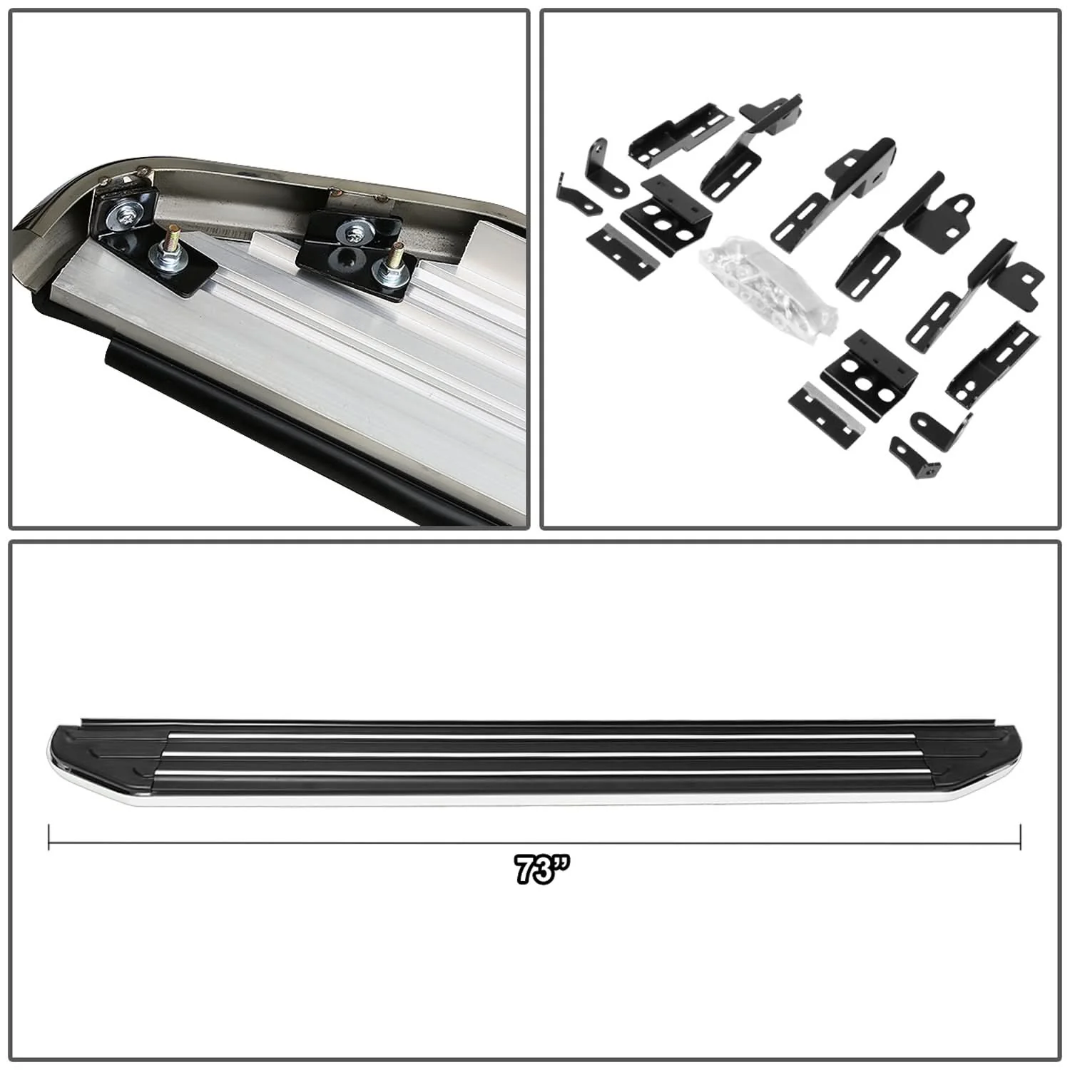 2011-2019 Ford Explorer 5.5" Aluminum Running Boards - Black - Image 6