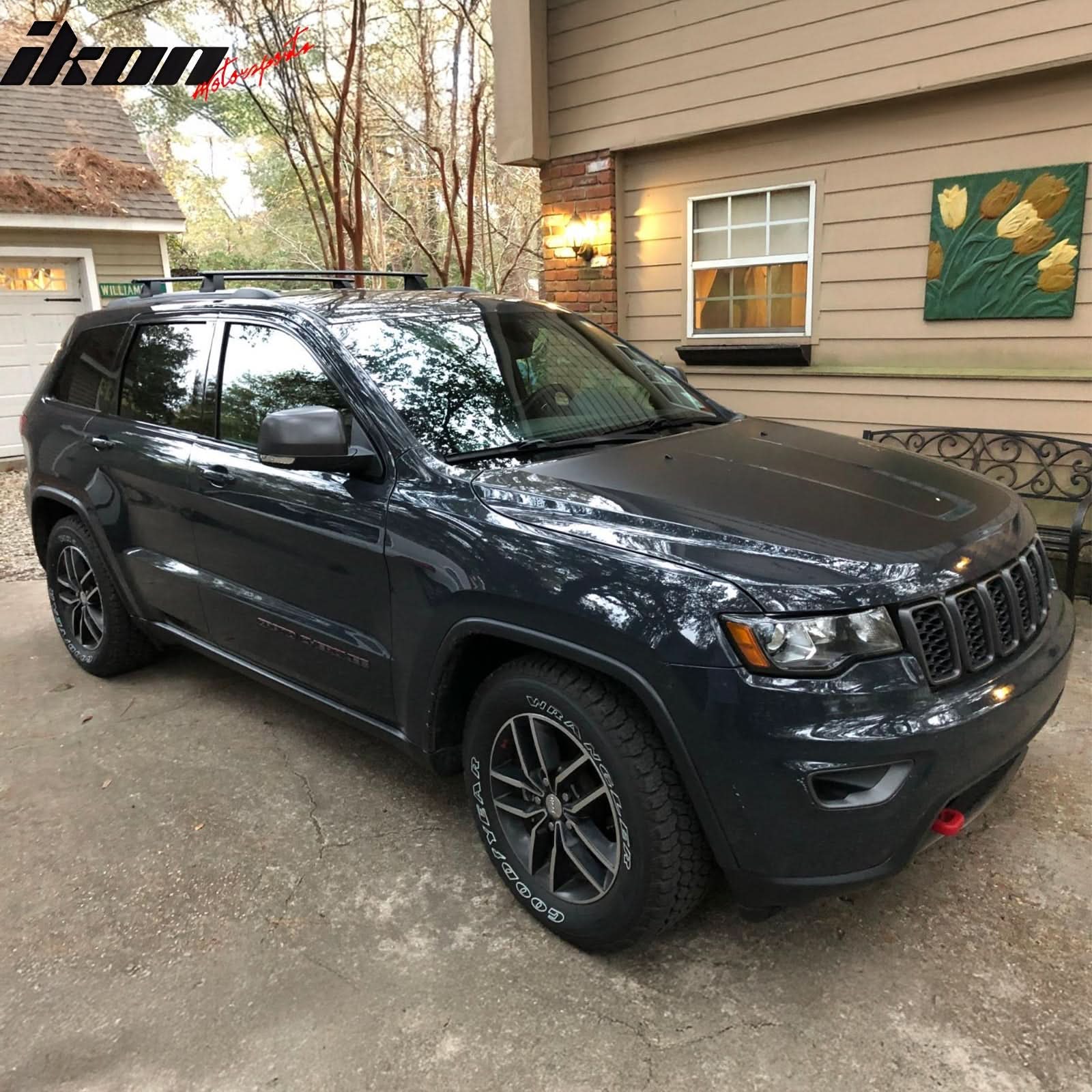 2011-2022 Jeep Grand Cherokee OE Black Roof Rack Cross Bar Aluminum - Image 2