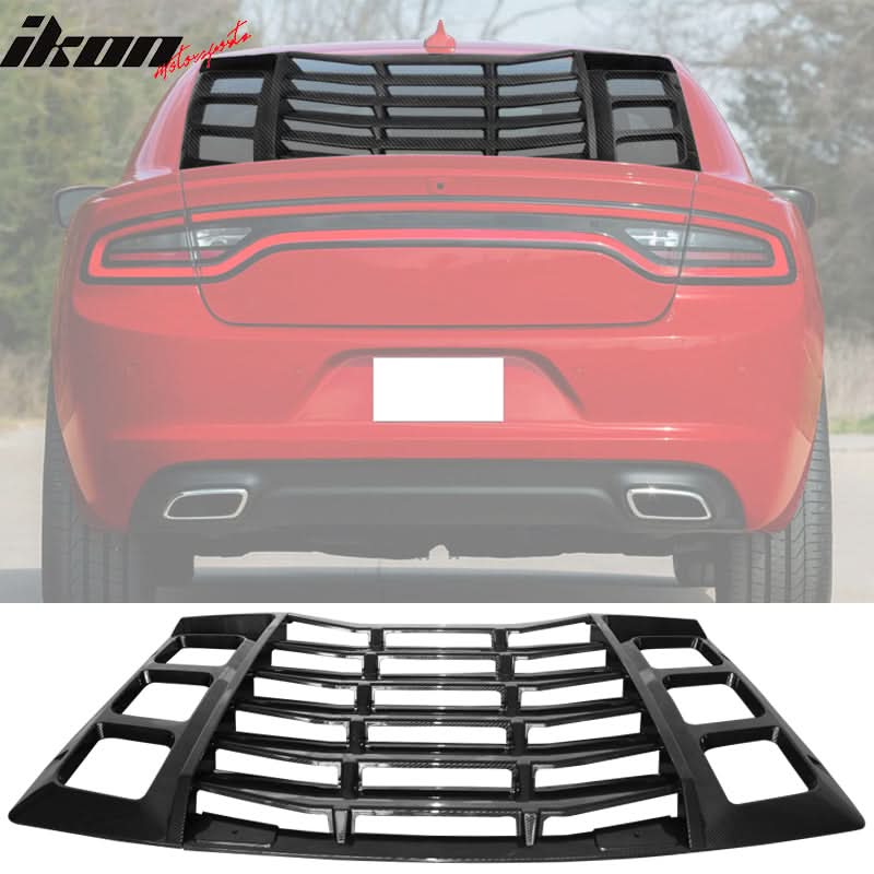 2011-2023 Dodge Charger IKON ABS Rear Window Louver 3PCS - Image 15
