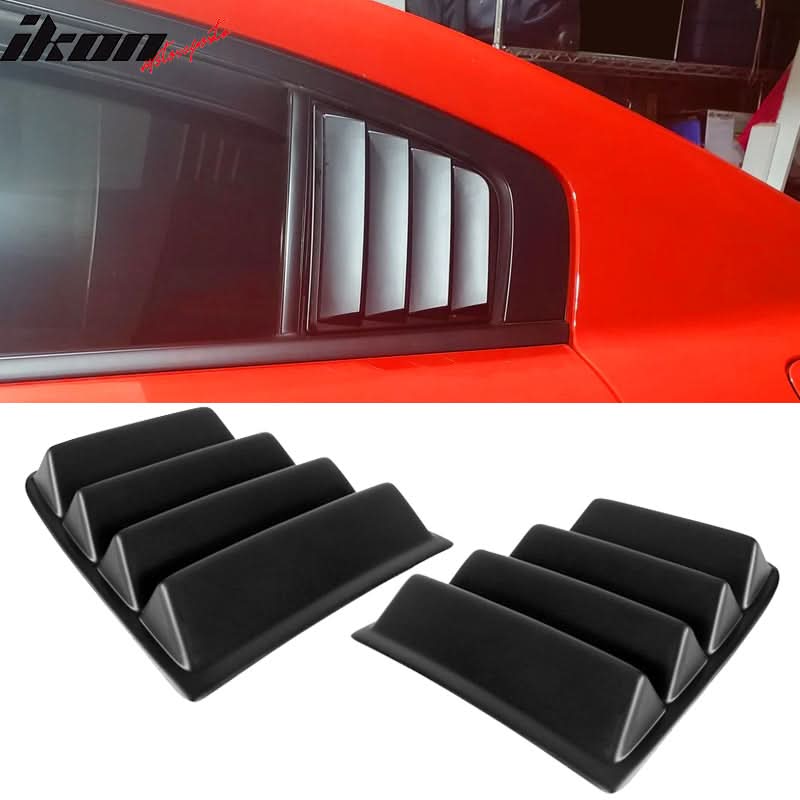 2011-2023 Dodge Charger Unpainted Rear Window Louver Side Vent ABS PP - Image 2