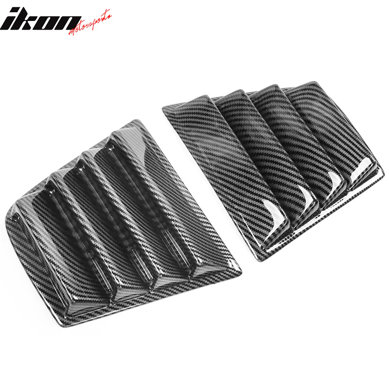 2011-2023 Dodge Charger V1 Side & Rear Window Louver Cover CF Print - Image 7