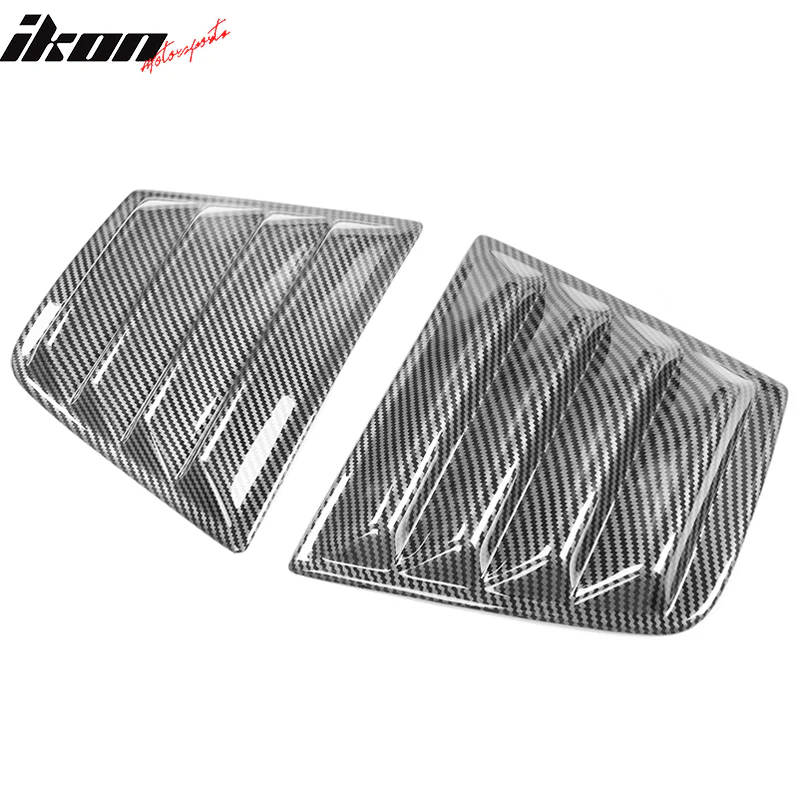 2011-2023 Dodge Charger V2 Side & Rear Window Louver Cover CF Print - Image 7