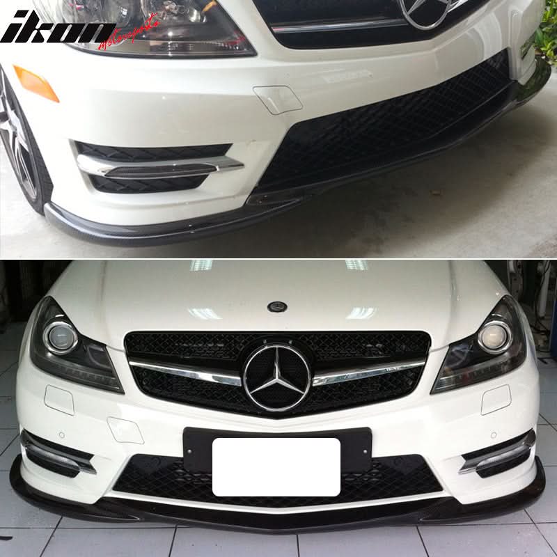 2012-2014 Benz C-class W204 LCI GH Style Front Lip Carbon Fiber - Image 3