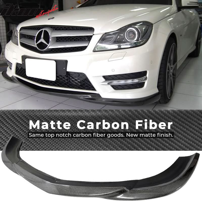 2012-2014 Benz C-class W204 LCI GH Style Front Lip Carbon Fiber - Image 7