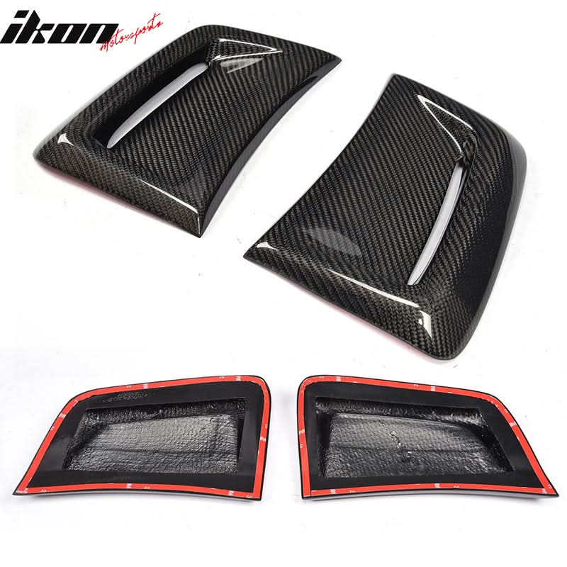 2012-2014 Benz W204 C63 AMG Style Side Fender Fin Vent Carbon Fiber - Image 4