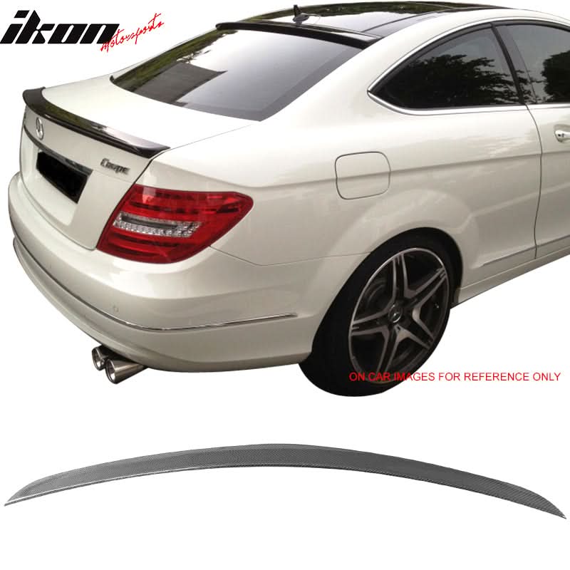 2012-2015 Benz C-Class C204 Coupe AMG Style Carbon Fiber Trunk Spoiler - Image 5