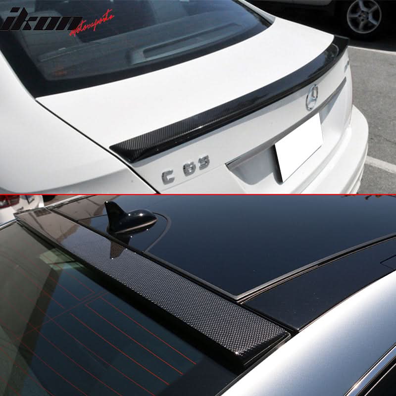 2012-2015 Benz C-Class W204 OE Style Roof Trunk Spoiler Carbon Fiber - Image 2
