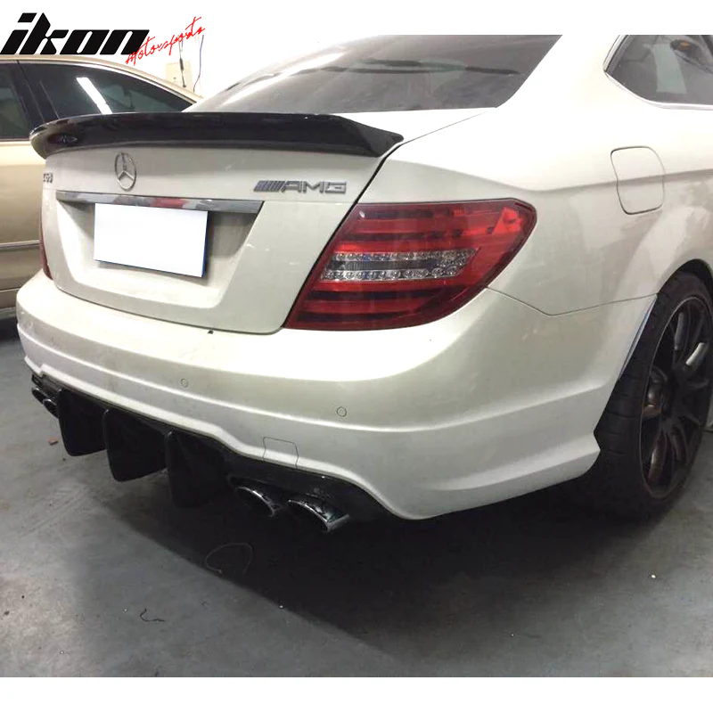 2012-2015 Benz W204 C63 AMG Style Rear Bumper Diffuser Carbon Fiber - Image 3