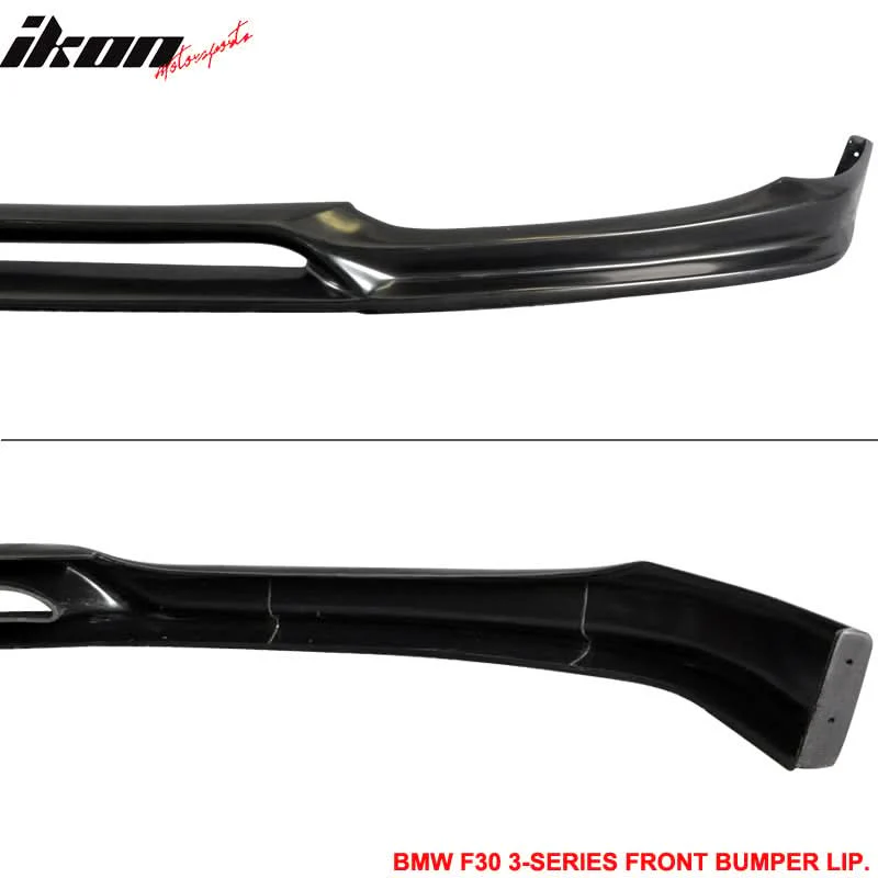 2012-2015 BMW F30 3 Series Sedan 3D Style PU Front Bumper Lip Spoiler - Image 3