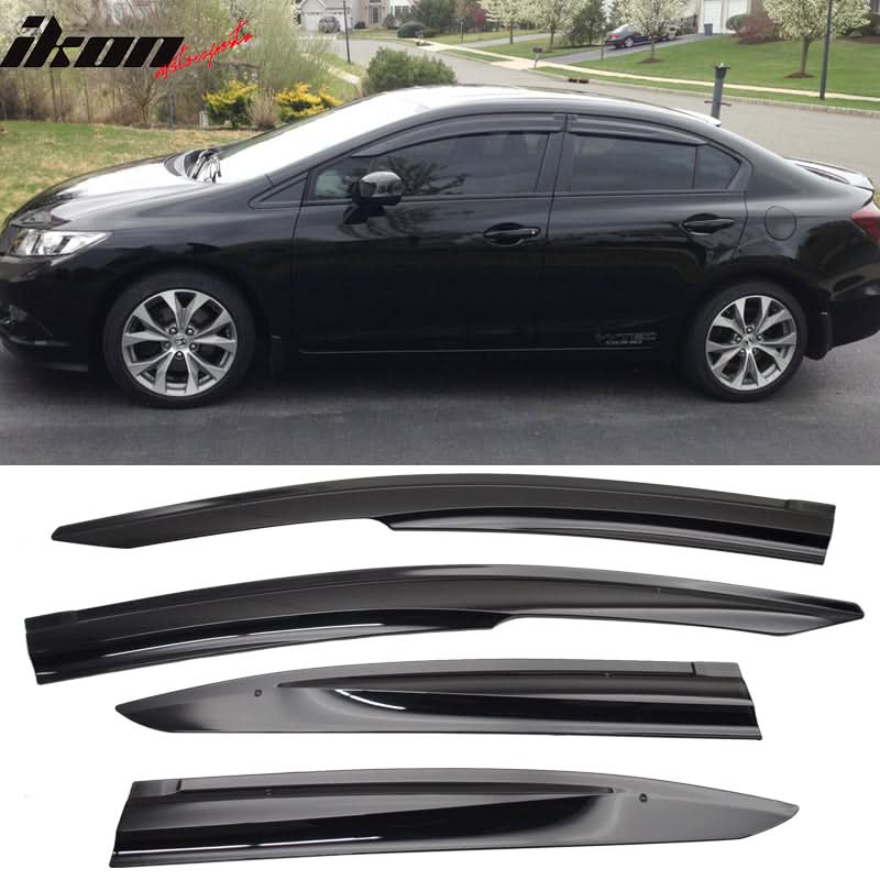 2012-2015 Honda Civic 9th Gen Window Visors - Image 6