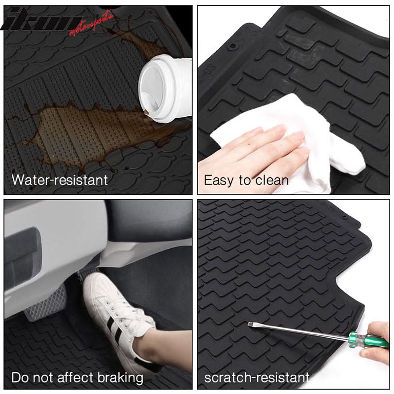 2012-2015 Honda Civic Floor Mats Latex Rubber Front Second Row - Image 4