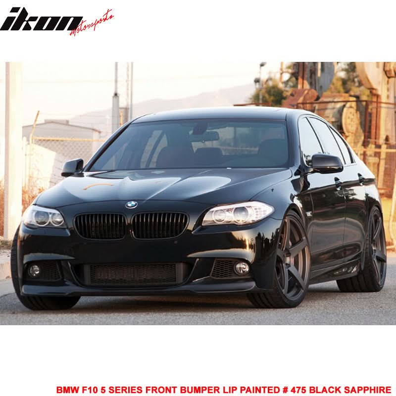 2012-2016 BMW F10 5 Series M Sport Mtech V Style Front Bumper Lip - Image 5