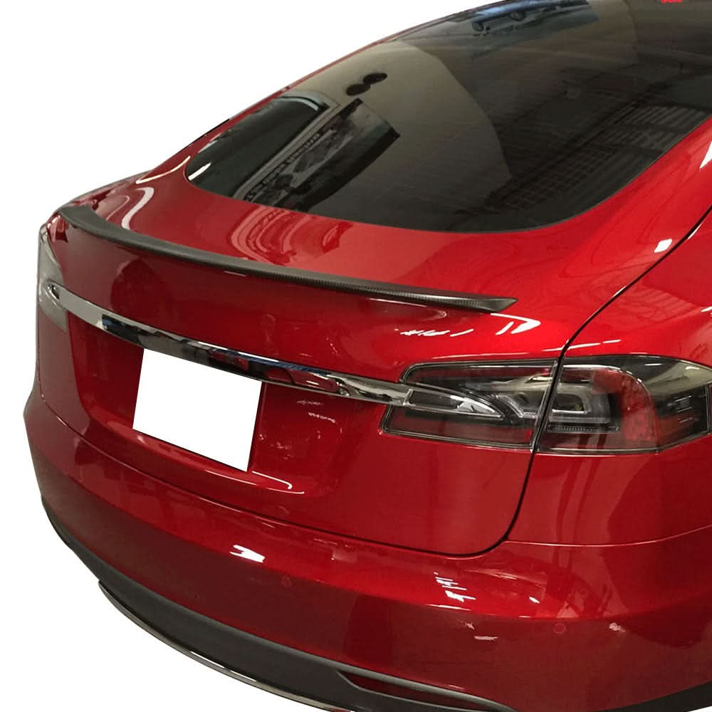2012-2025 Tesla Model S Factory Style Carbon Fiber Trunk Lip Spoiler W - Image 6