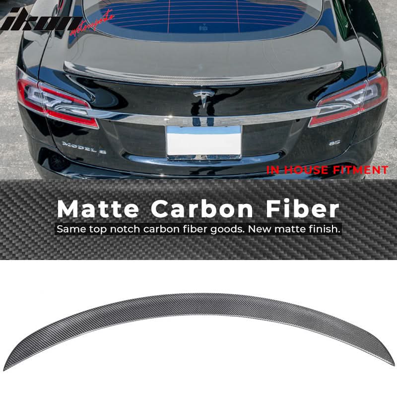 2012-2025 Tesla Model S Factory Style Carbon Fiber Trunk Lip Spoiler W - Image 7