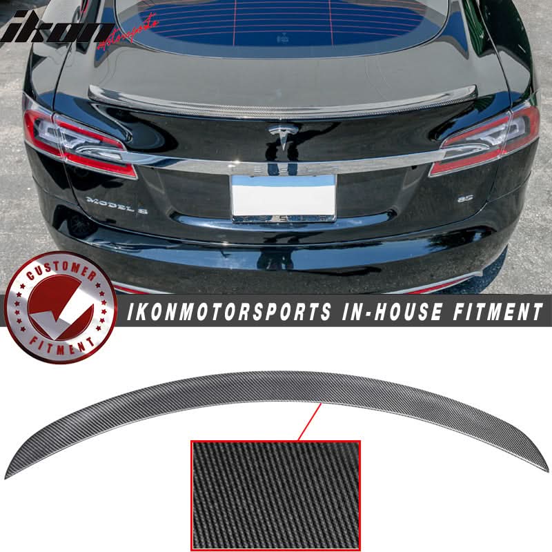 2012-2025 Tesla Model S Factory Style Carbon Fiber Trunk Lip Spoiler W - Image 9