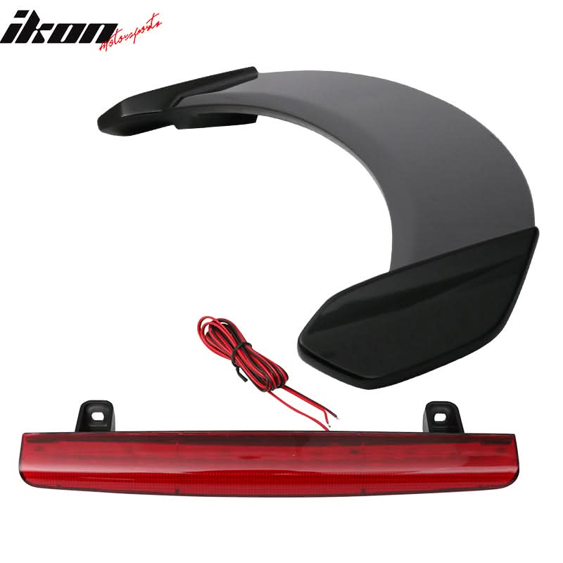 2012 Honda Civic Si LX Coupe Trunk Spoiler with LED Brake Light ABS - Image 6
