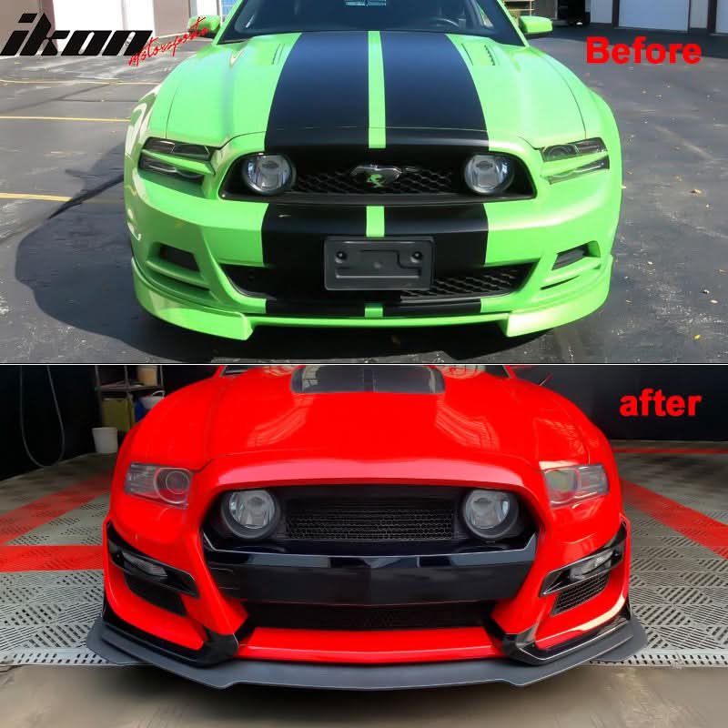 2013-2014 Ford Mustang Base & GT GT500 Style Front Bumper Cover PP - Image 3
