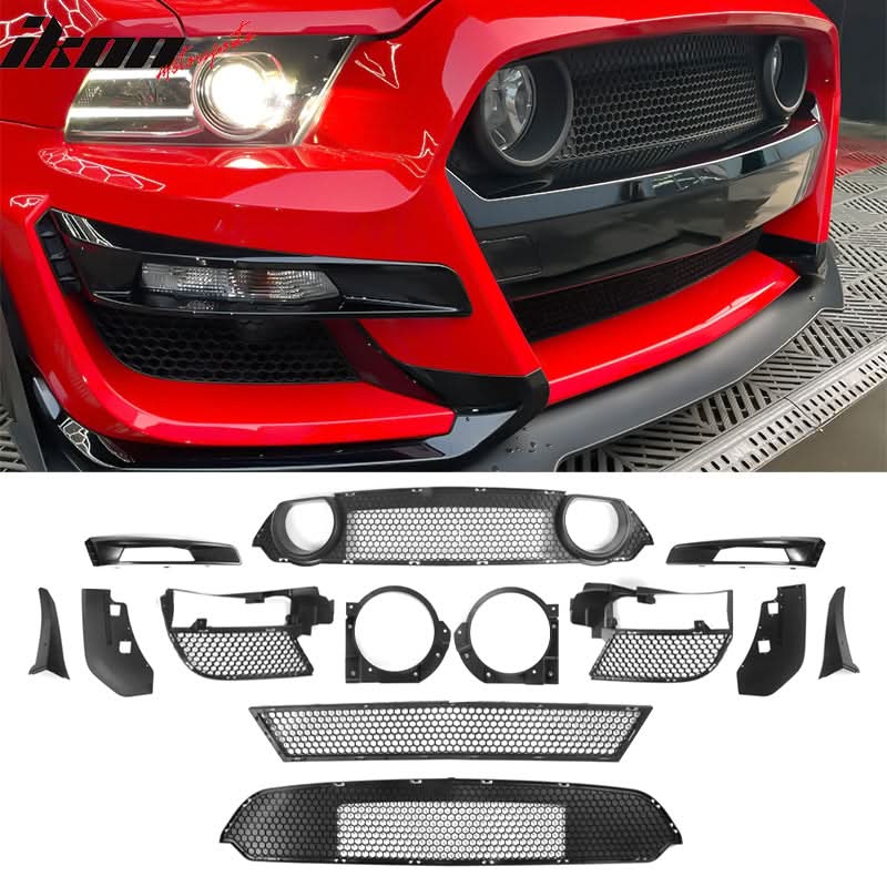 2013-2014 Ford Mustang Base & GT GT500 Style Front Bumper Cover PP - Image 5