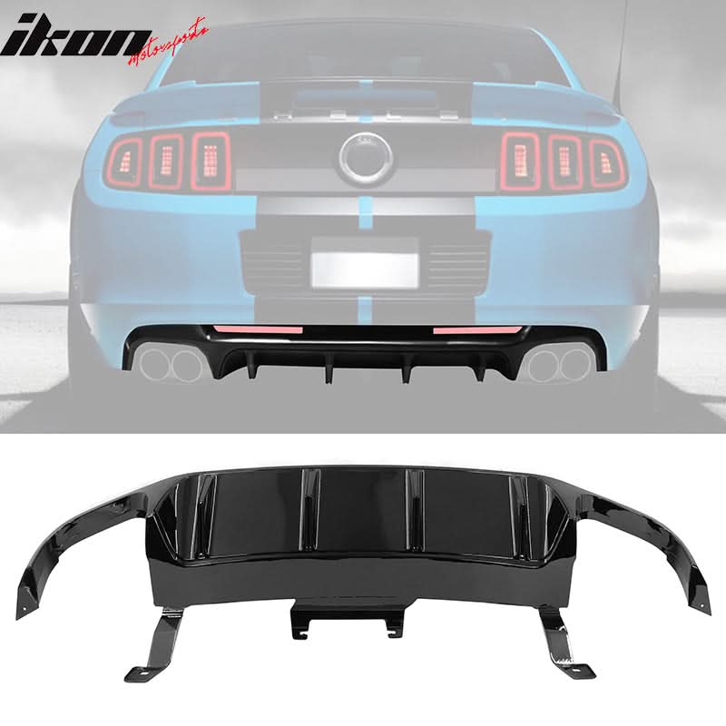 2013-2014 Ford Mustang GT500 Rear Diffuser Lip + Fin PP - Image 5