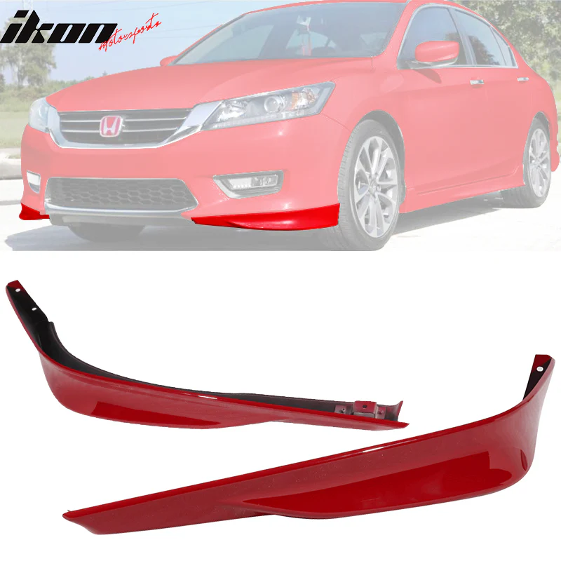 2013-2015 Honda Accord Sedan HFP Style Front Bumper Lip PP 2PC - Image 3