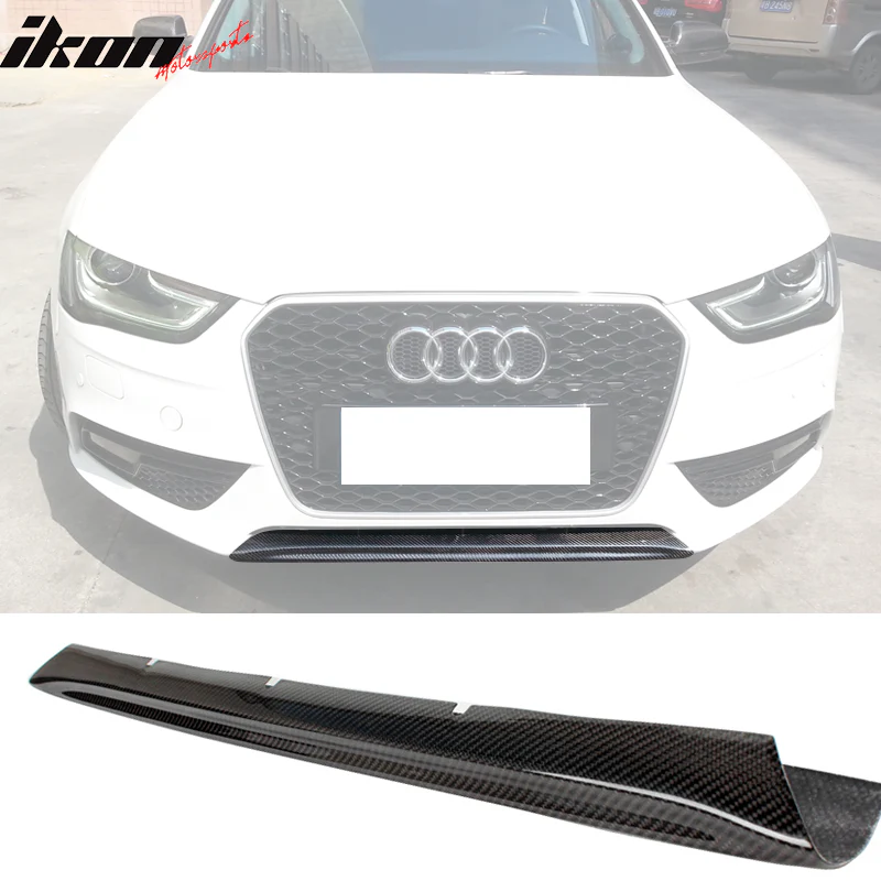 2013-2016 Audi A4 B8 Sedan OE Style Front Bumper Lip Carbon Fiber FRP - Image 8