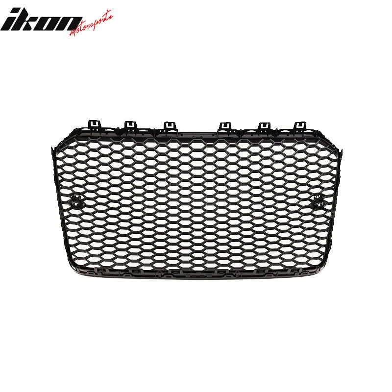 2013-2016 Audi A4 RS4 Black Front Sport Mesh Honeycomb Hood Grille - Image 2