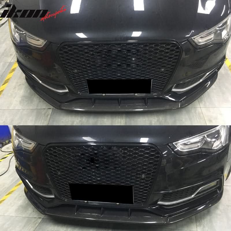 2013-2016 Audi S5 8V Coupe JC Style Front Bumper Lip Kit Carbon Fiber - Image 4