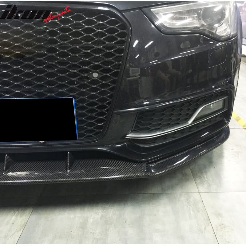 2013-2016 Audi S5 8V Coupe JC Style Front Bumper Lip Kit Carbon Fiber - Image 5