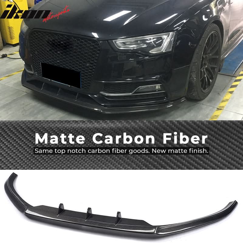 2013-2016 Audi S5 8V Coupe JC Style Front Bumper Lip Kit Carbon Fiber - Image 9