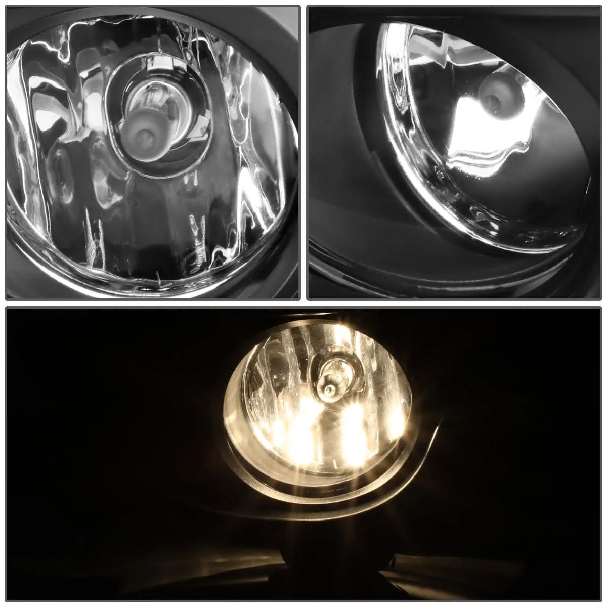 2013-2016 Nissan Sentra Fog Lights with Switch & Bezel Chrome/Clear - Image 4
