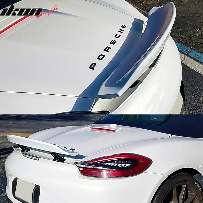 2013-2016 Porsche 981 Cayman Unpainted Ducktail Rear Spoiler Wing ABS - Image 2