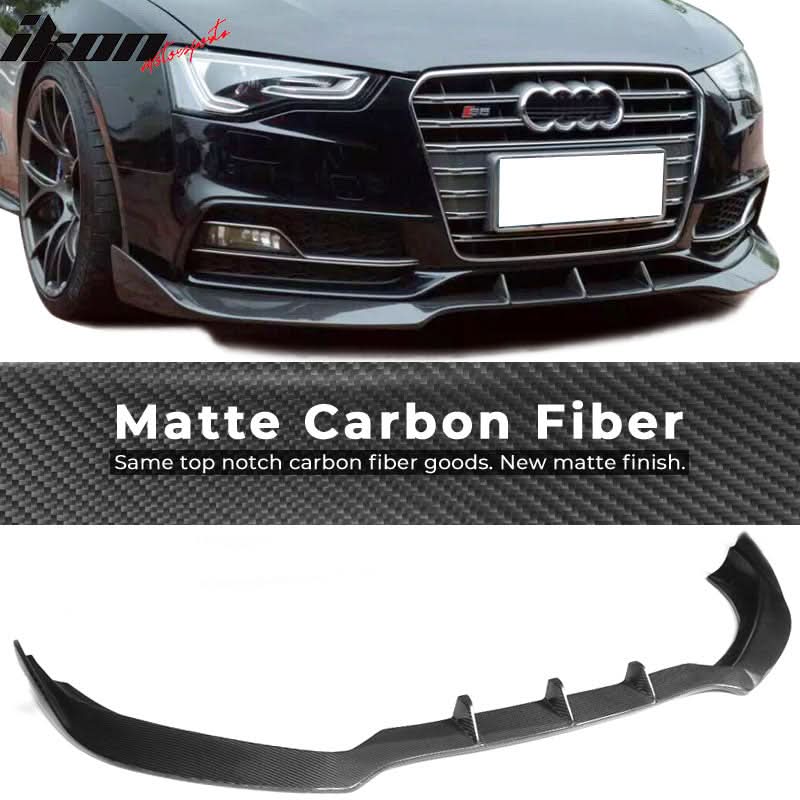 2013-2017 Audi S5 Facelift B8 JC Style Front Bumper Lip Carbon Fiber - Image 8
