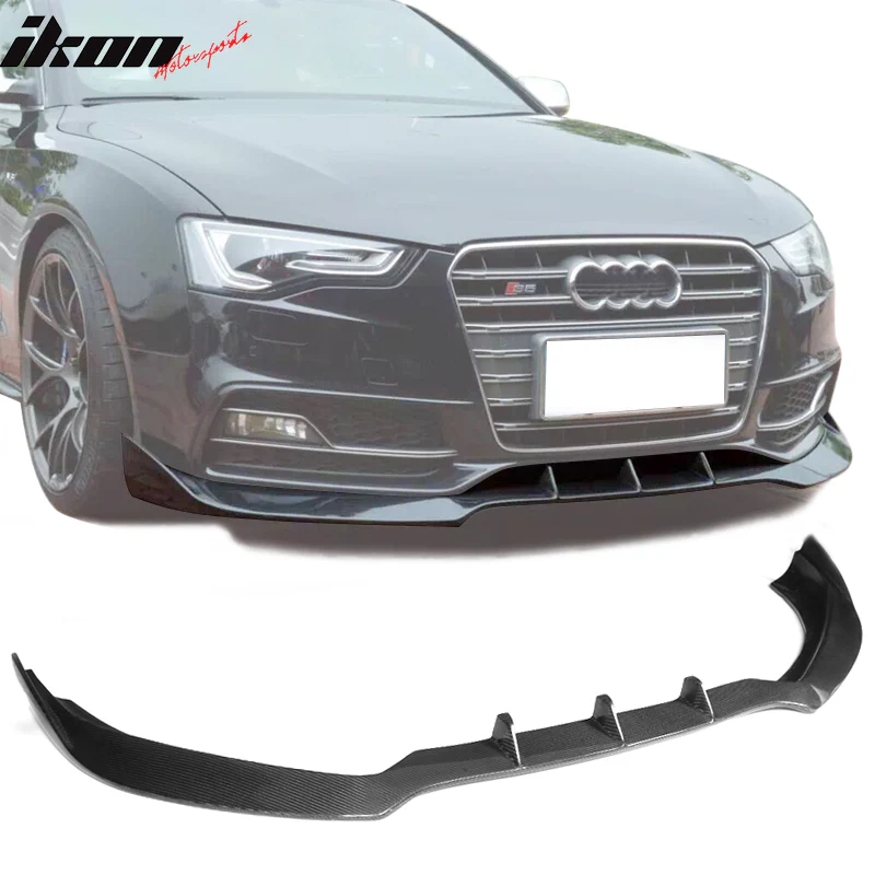 2013-2017 Audi S5 Facelift B8 JC Style Front Bumper Lip Carbon Fiber - Image 9