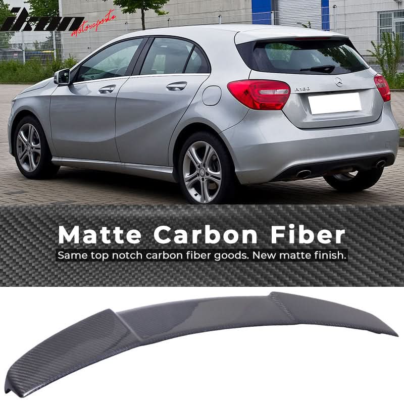 2013-2018 Benz W176 A Class IKON Style Carbon Fiber Trunk Spoiler Wing - Image 6