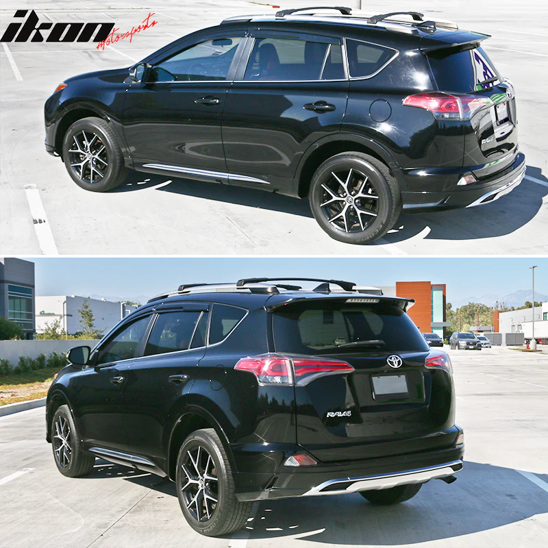 2013-2018 Toyota RAV4 Acrylic 4PC Window Visors Tape On Rain Guard - Image 5