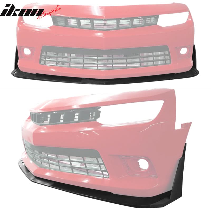 2014-2015 Chevrolet Camaro SS Front Bumper Lip Splitters Winglet PU - Image 5