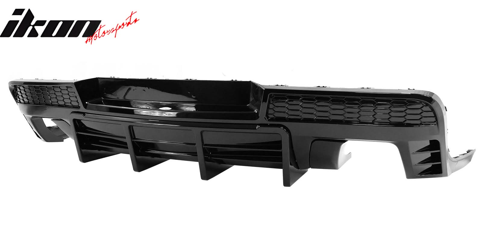 2014-2015 Chevy Camaro Black Rear Diffuser + Quad Exhaust Tips - Image 11